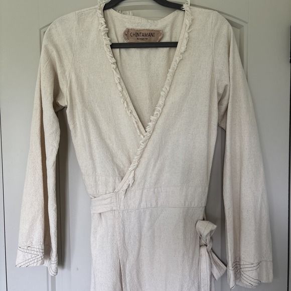 Chintamani Alchemistry Maxi Dress Organic Cotton Ivory Size Large - Picture 11 of 13